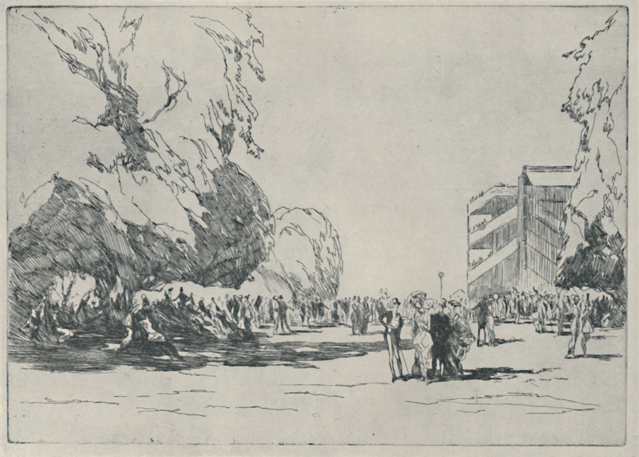 Ascot - Padok, 1914, 1920 by Claude Allin Shepperson