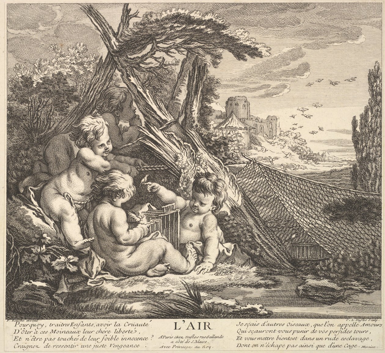Hava, 18. yüzyıl. by Claude Augustin Duflos
