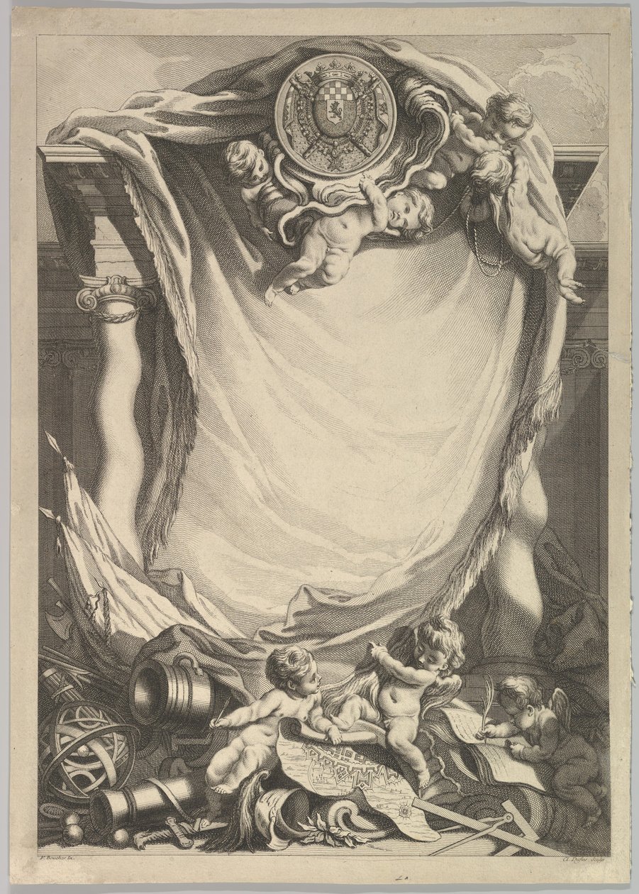 Adanmışlık Plakası Çerçevesi, 18. yüzyıl. by Claude Augustin Duflos