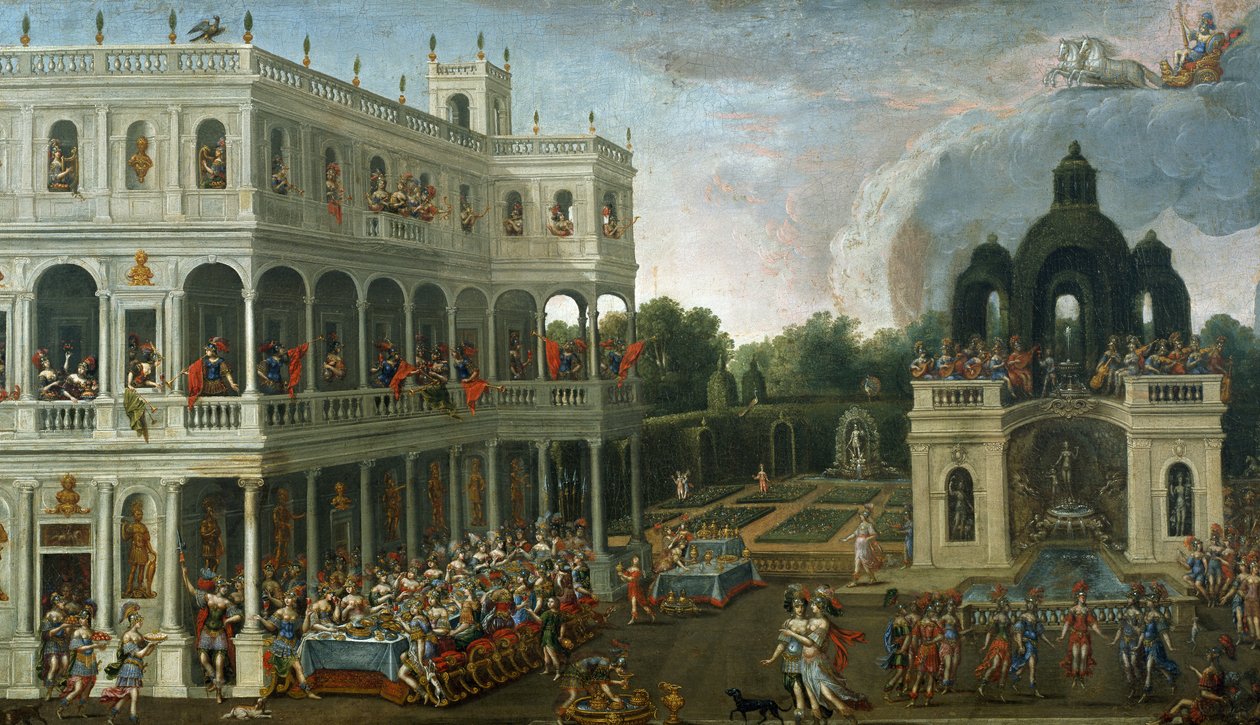 Amazonların ziyafeti, Claude Deruet (1588-1660) by Claude Deruet