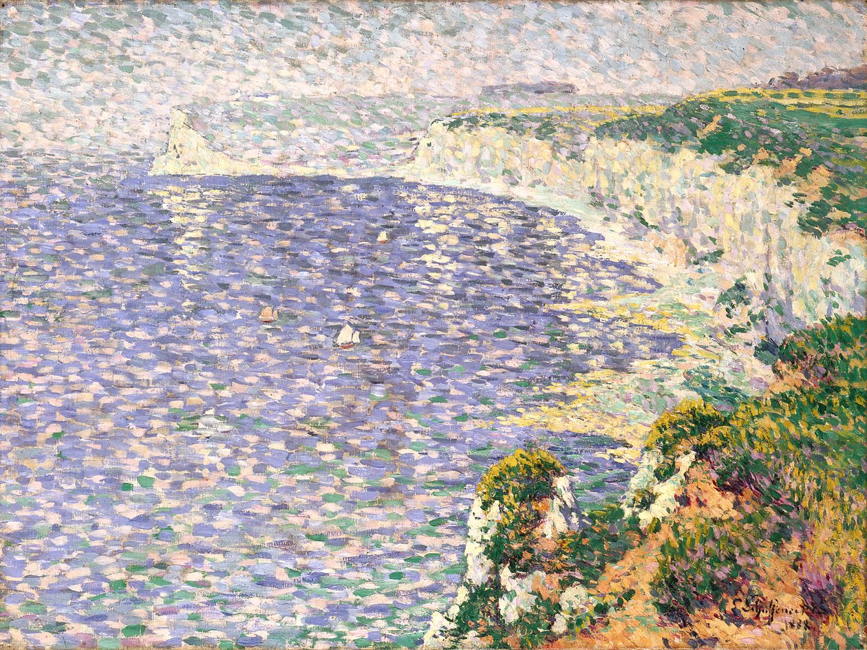 Etretat Kayalıklarından Bir Görünüm (tuval üzerine yağlıboya) by Claude Emile Schuffenecker