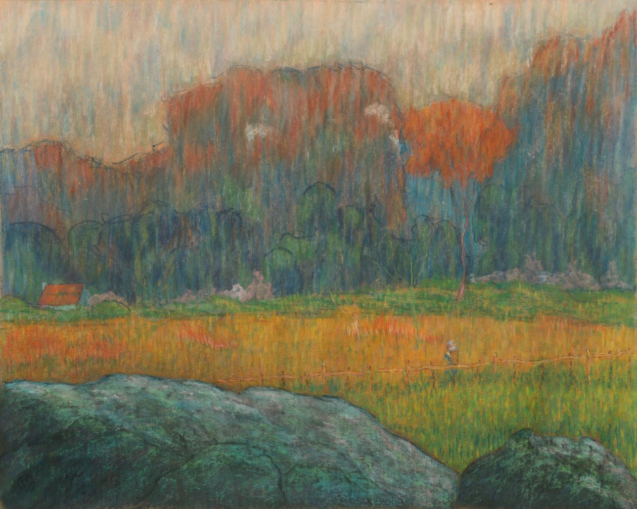 Figürlü ve Evli Peyzaj, c. 1891. by Claude Emile Schuffenecker