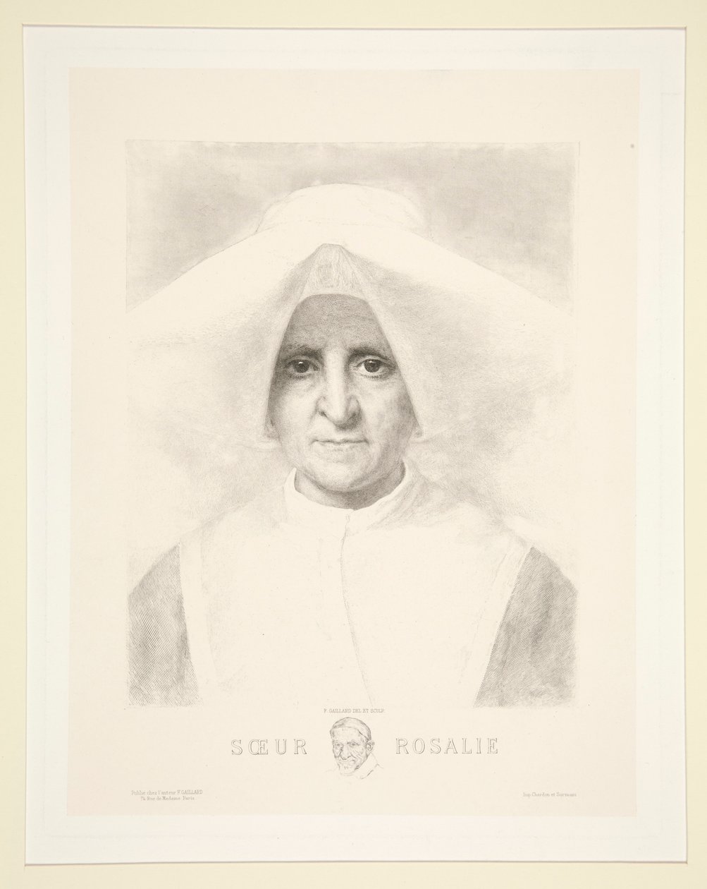 Rahibe Rosalie (Kız kardeş Rosalie) by Claude Ferdinand Gaillard