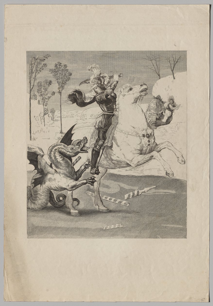 Aziz George ve Ejderha (3) by Claude Ferdinand Gaillard