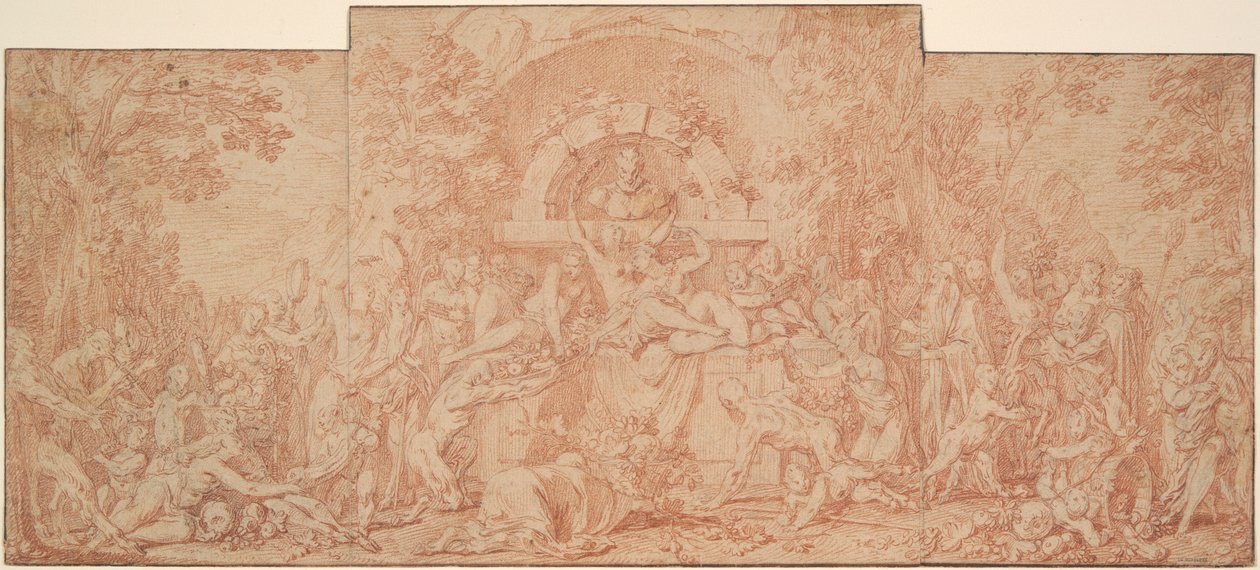 Tanrı Pan Festivali için Çalışma (La Fete du Dieu Pan) by Claude Gillot