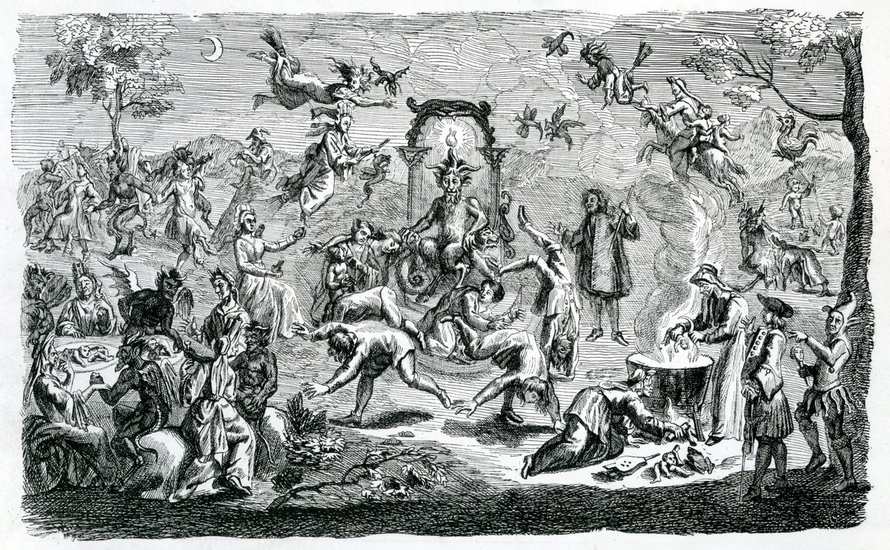 Cadıların Şabatı (gravür) by Claude Gillot