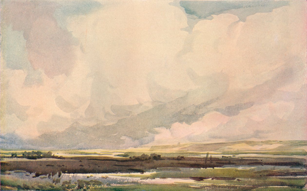 Dunwich yakınlarında, Suffolk, c1910 by Claude Hayes