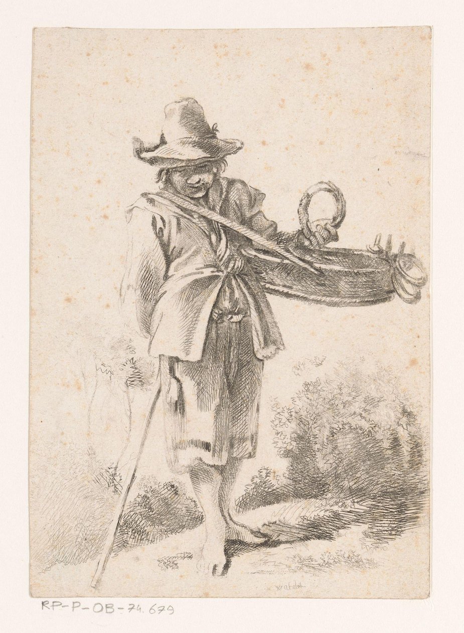 Bir manzara içinde genç fırıncı by Claude Henri Watelet