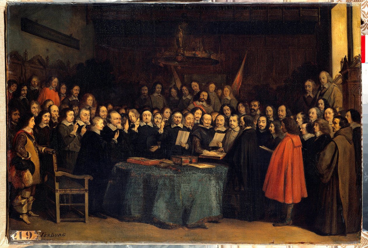 Vestfalya Barışı, İspanyollar ve İhtiyarlar arasındaki barışın onaylanmasından sonra, 15/05/1648 tarihinde Münster Belediye Binası
