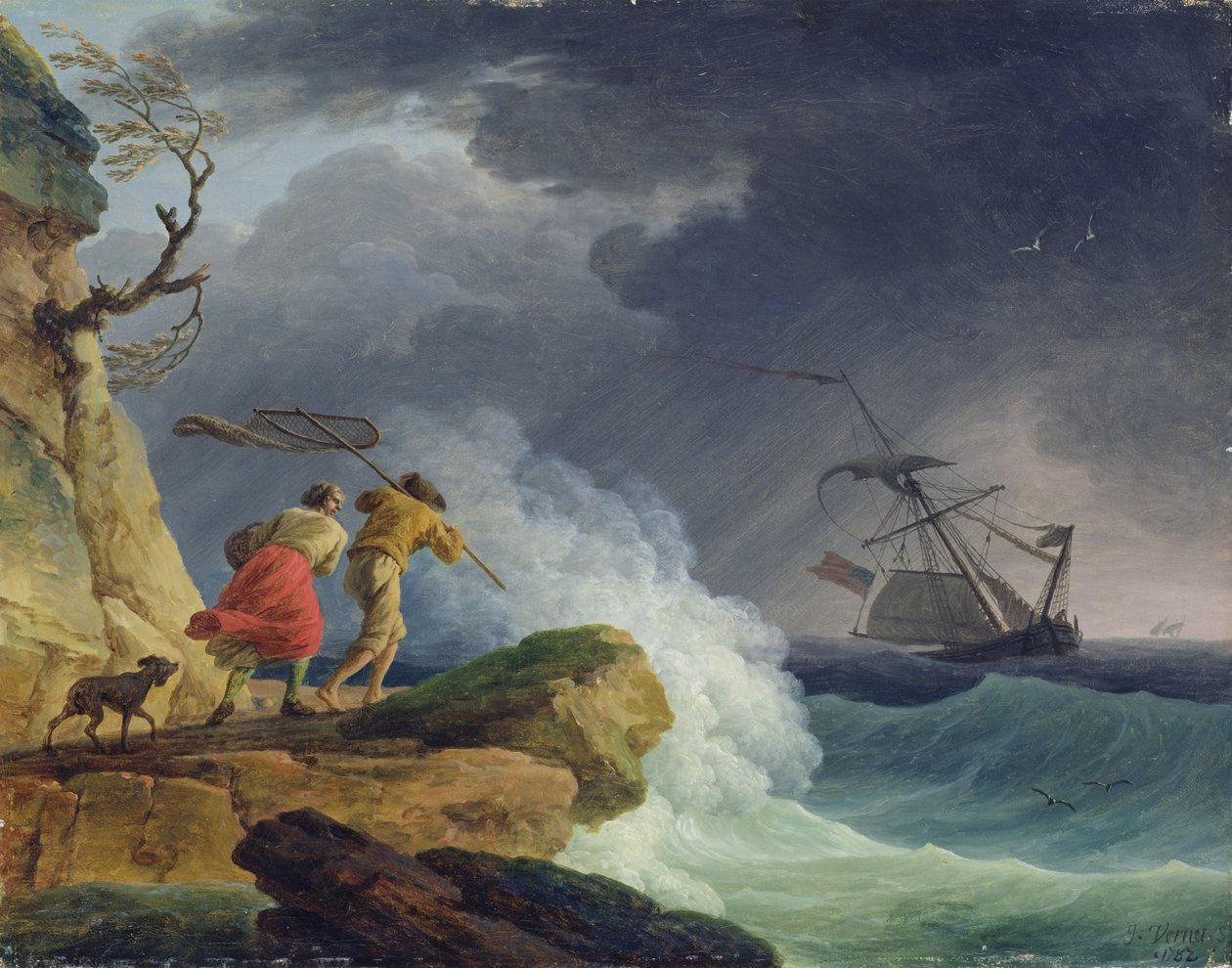 Fırtınada Sahil Manzarası, 1782 by Claude Joseph Vernet