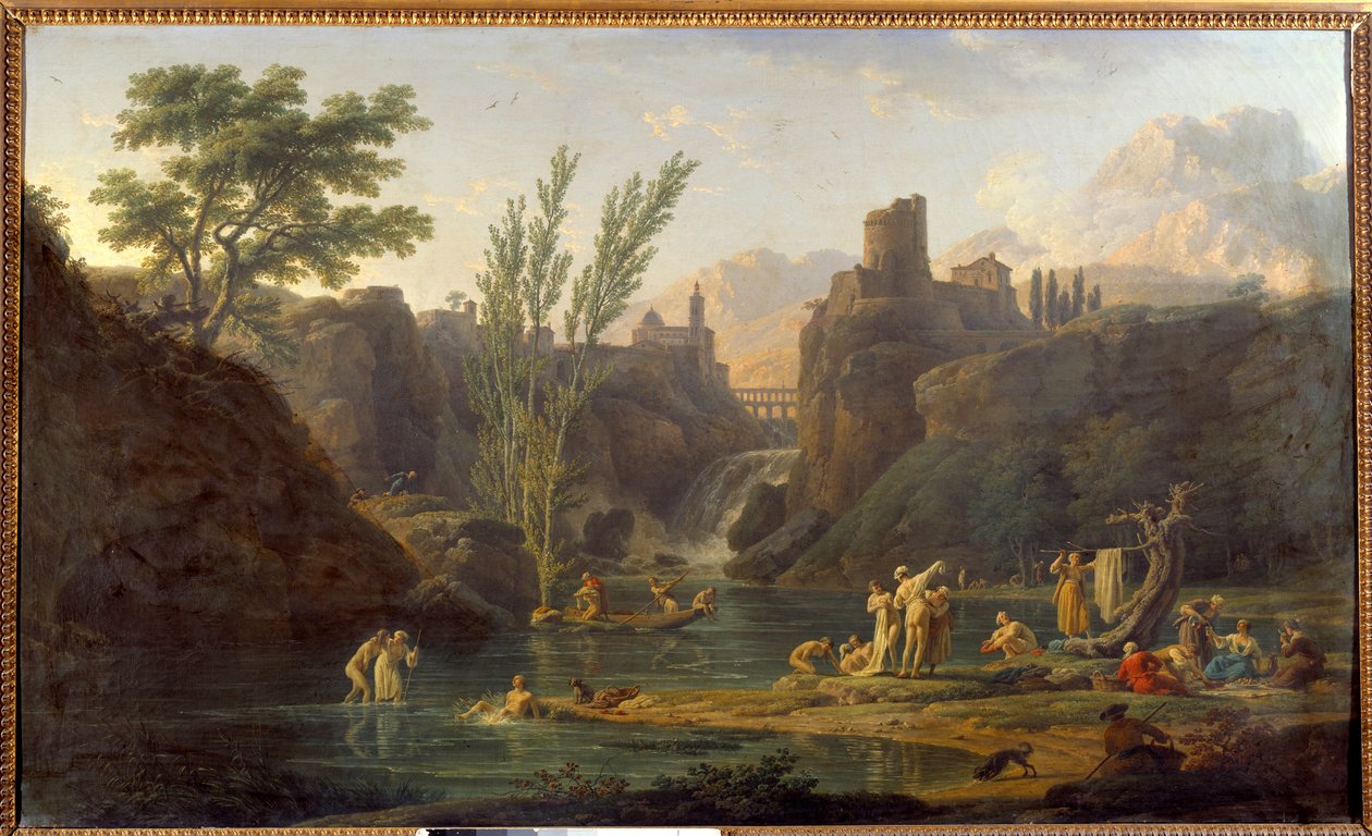 Sabah, Yıkananlar Tablosu Joseph Vernet (1714-1789) 1772 Güneş. 0,98x1,62 m by Claude Joseph Vernet