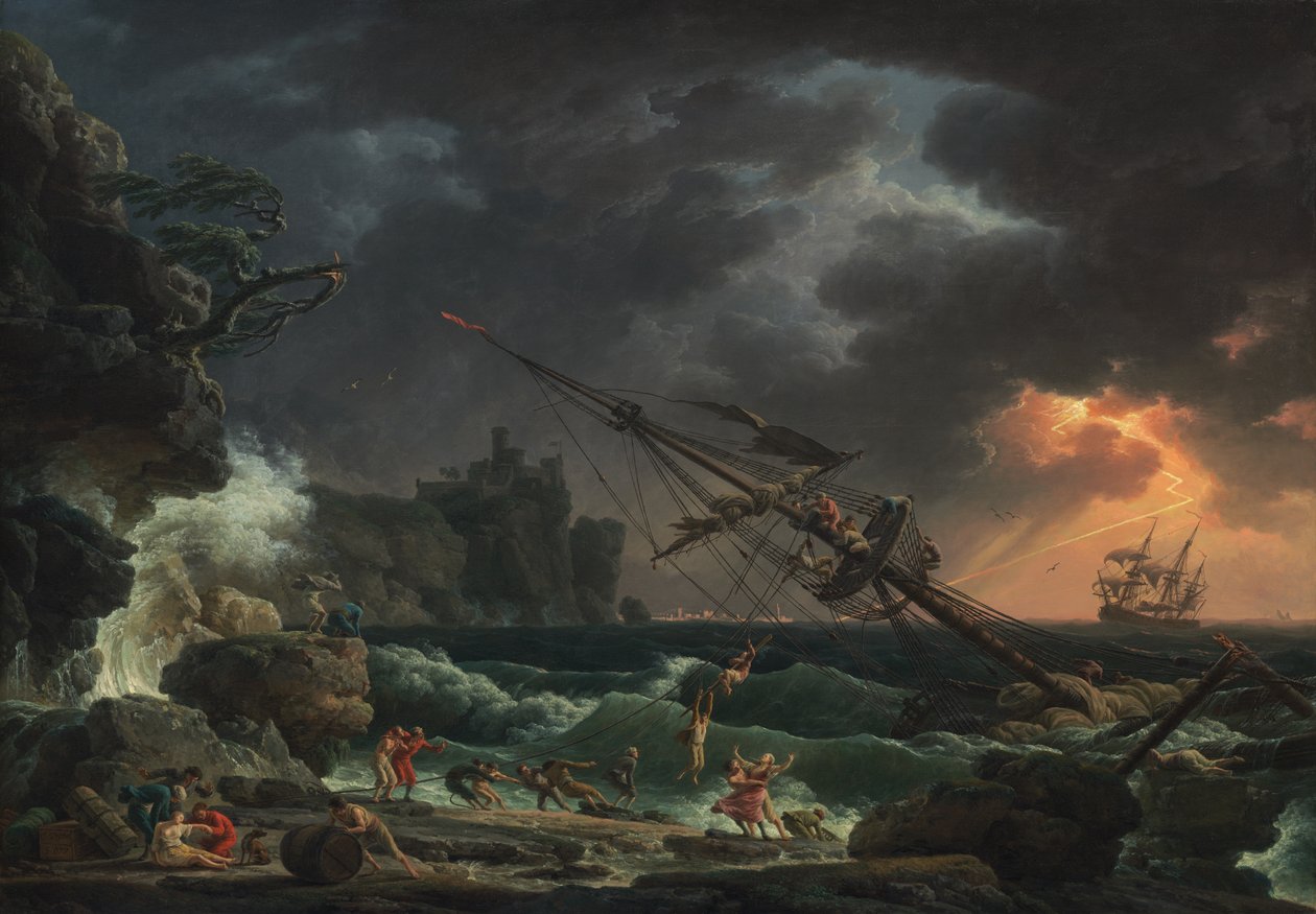 gemi enkazı by Claude Joseph Vernet