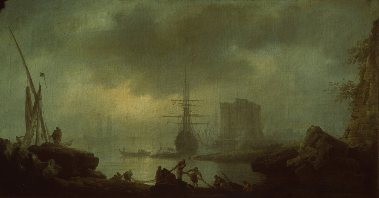 Deniz manzarası. Sis by Claude Joseph Vernet