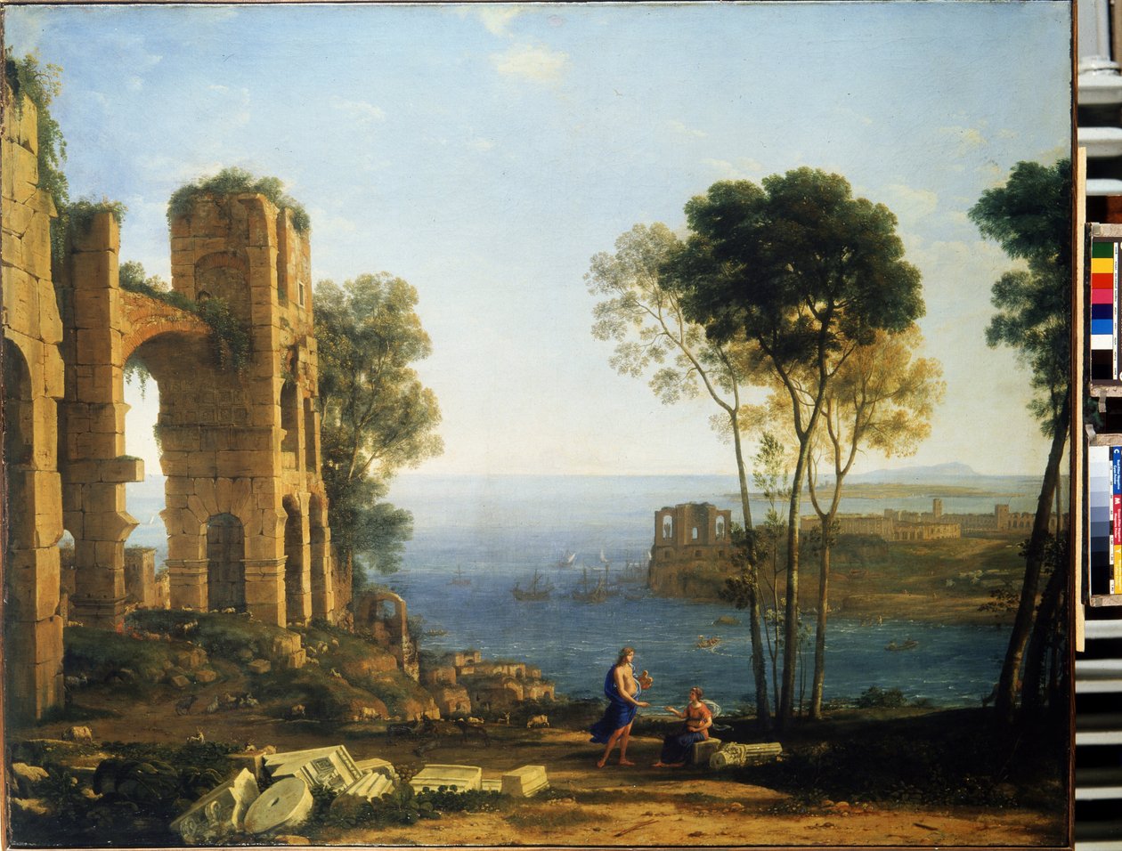 Apollo ve Cumaean Sibyl ile Sahil Görünümü. Claude Le Lorrain olarak bilinen Claude Gellee