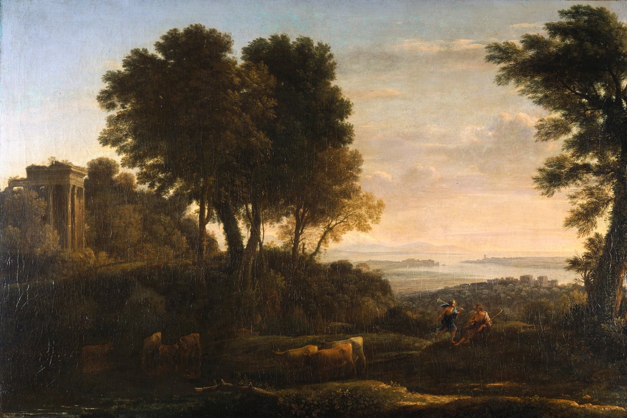Merkür ve Battus ile Manzara by Claude Lorrain