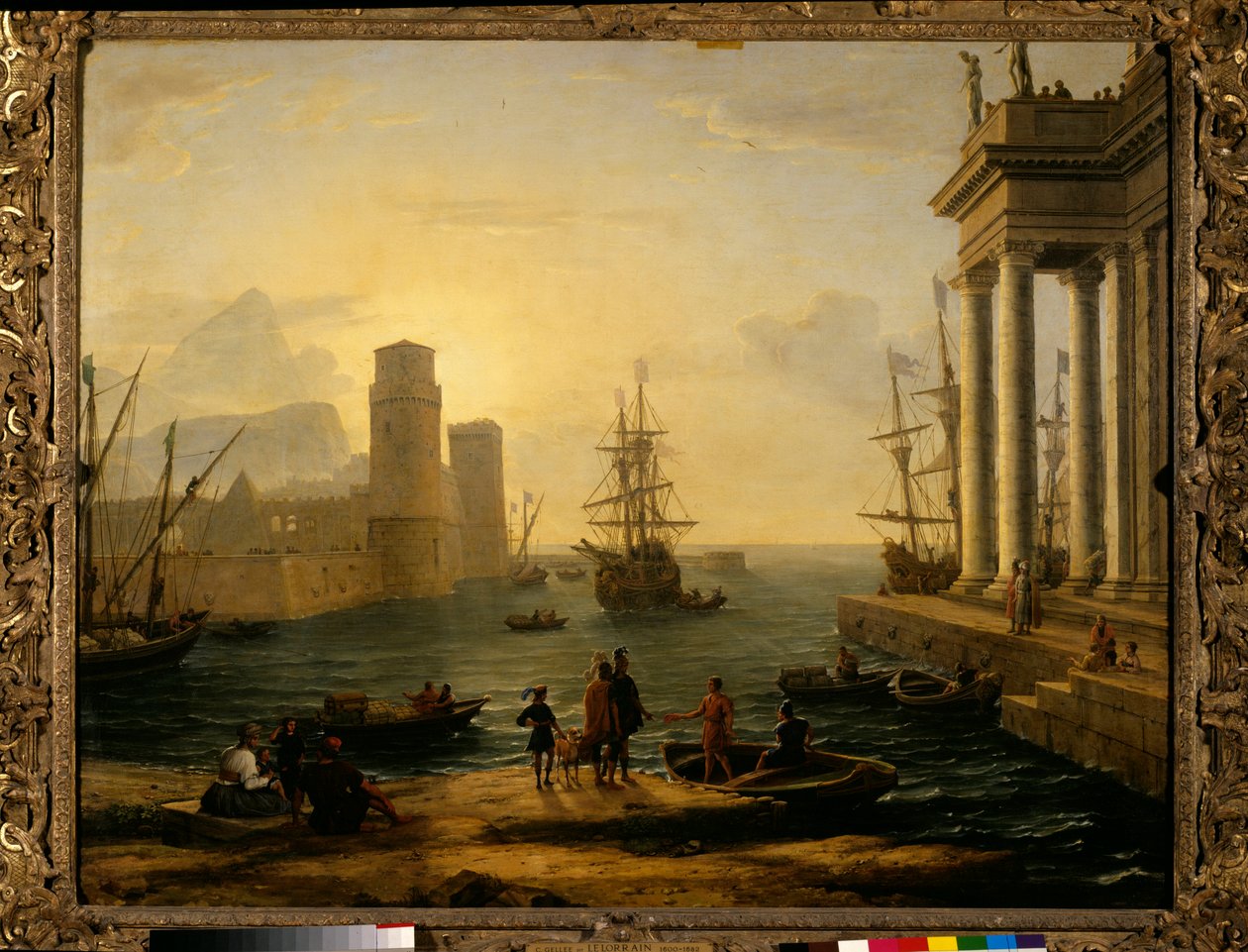 Deniz limanı, sis efekti Resim Claude Gellee dit le Lorrain (1600-1682) 1646 Sun. 1.19x1.5 m Paris, Louvre Müzesi by Claude Lorrain