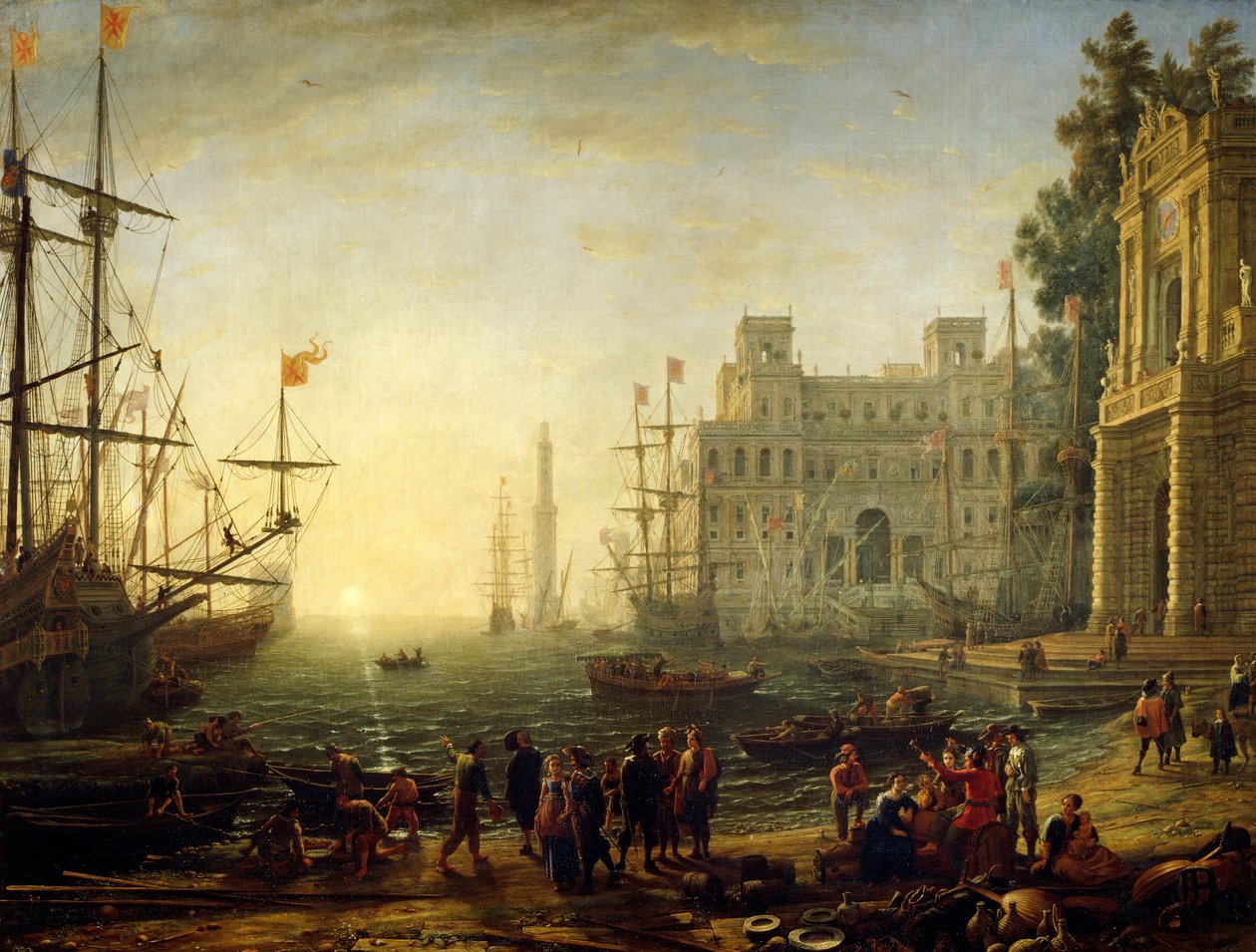 Villa Medici ile Liman by Claude Lorrain