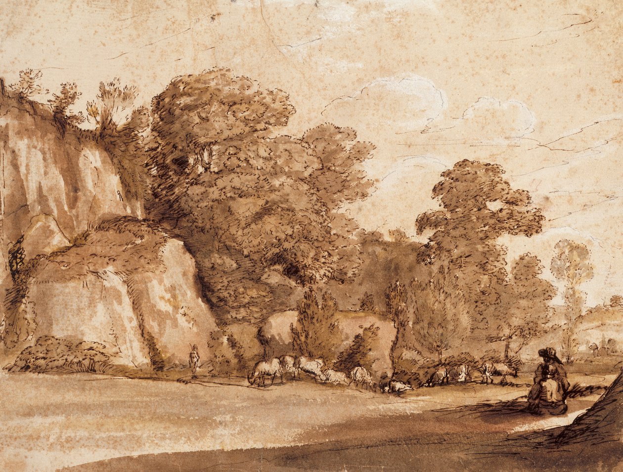 Kayalık Bir Yamaç by Claude Lorrain
