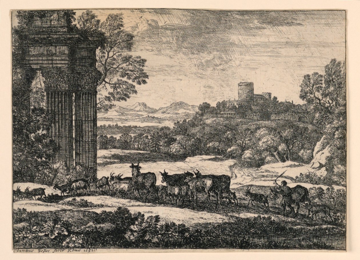 Sığır Fırtınada Eve Sürüldü by Claude Lorrain