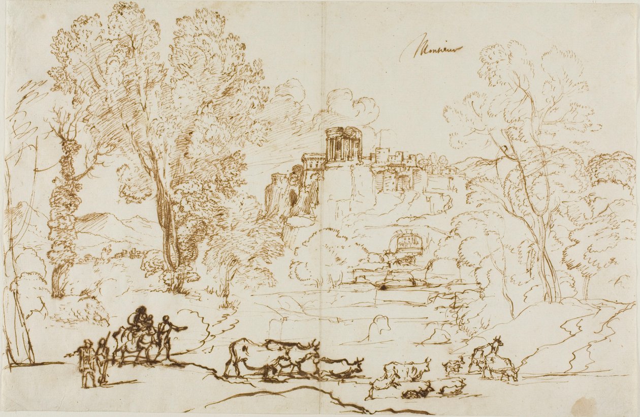 Klasik Manzara - Tivoli by Claude Lorrain