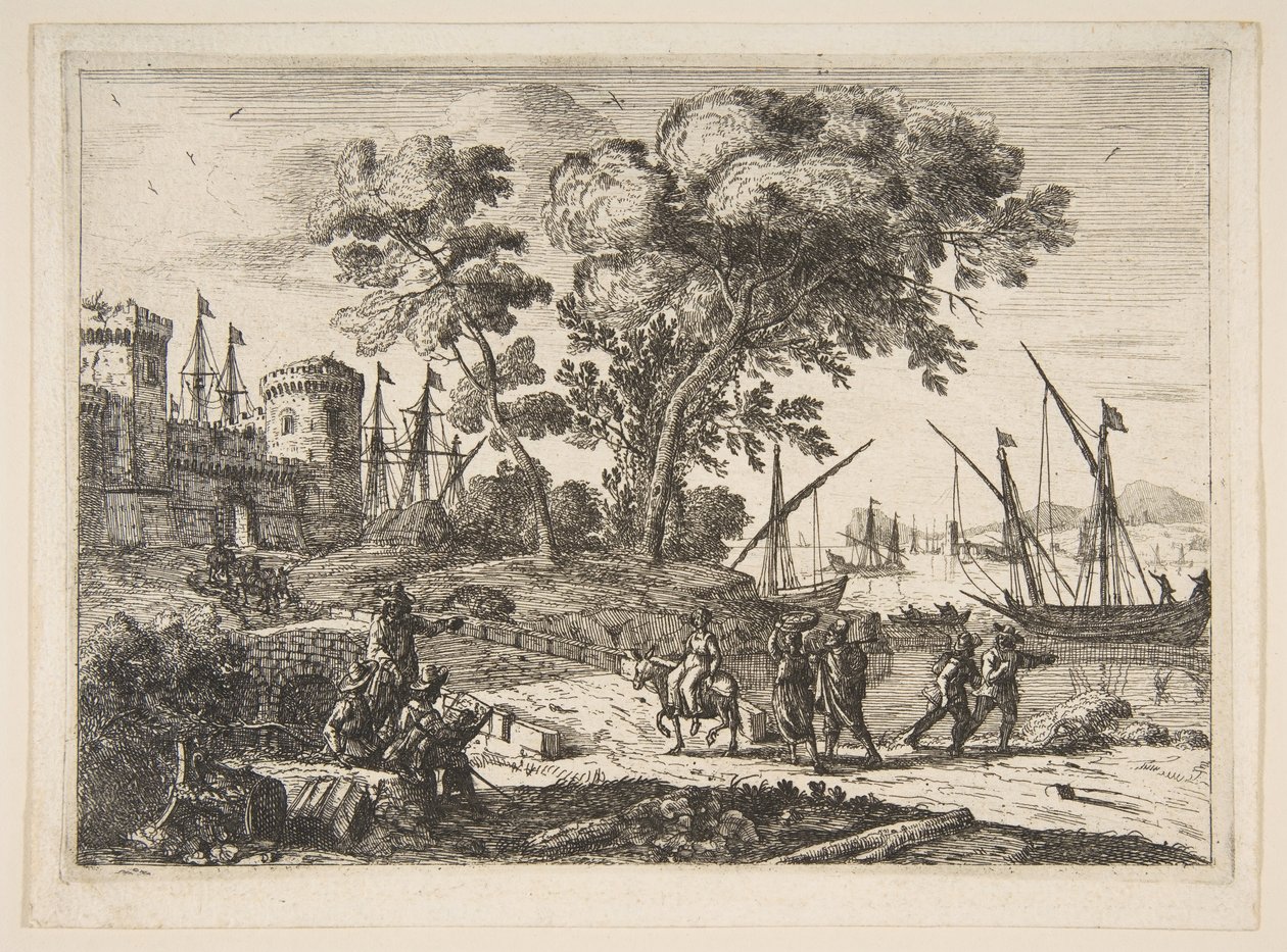 Bir Sanatçıyla Sahil Manzarası, yak. 1638-41. by Claude Lorrain