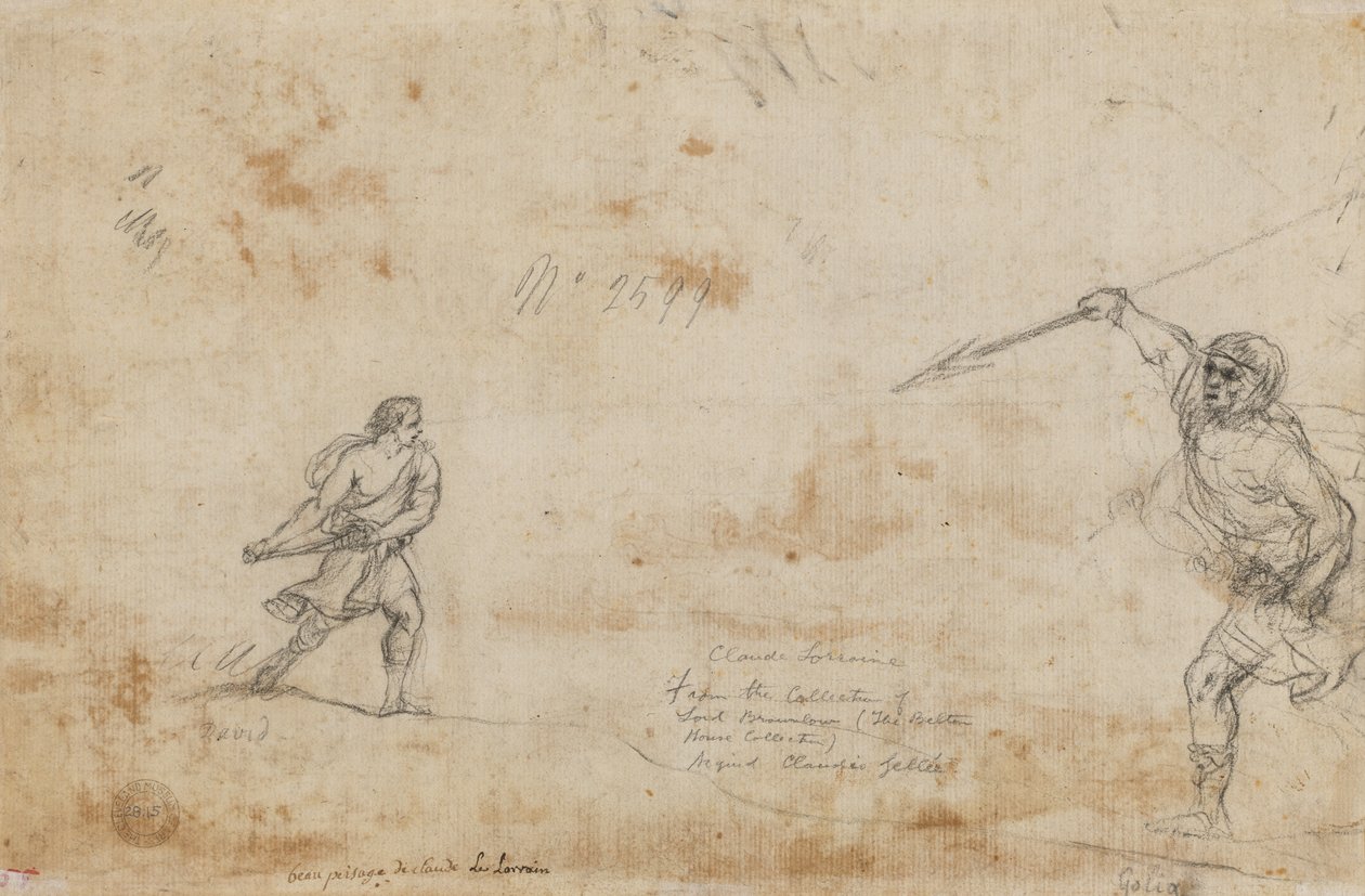 David ve Goliath (versiyon) by Claude Lorrain