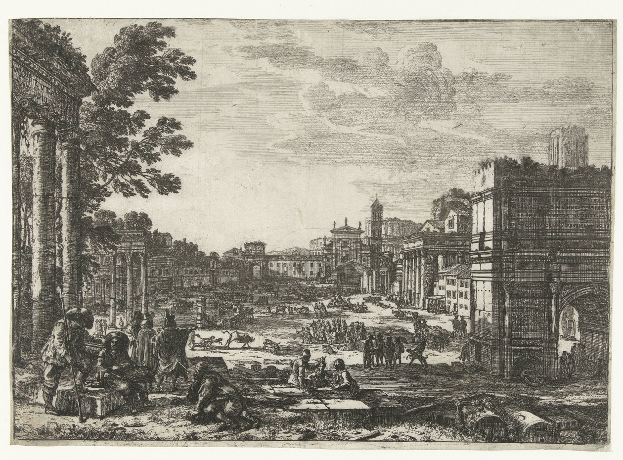 Forum Romanum te Roma Campo Vaccino by Claude Lorrain