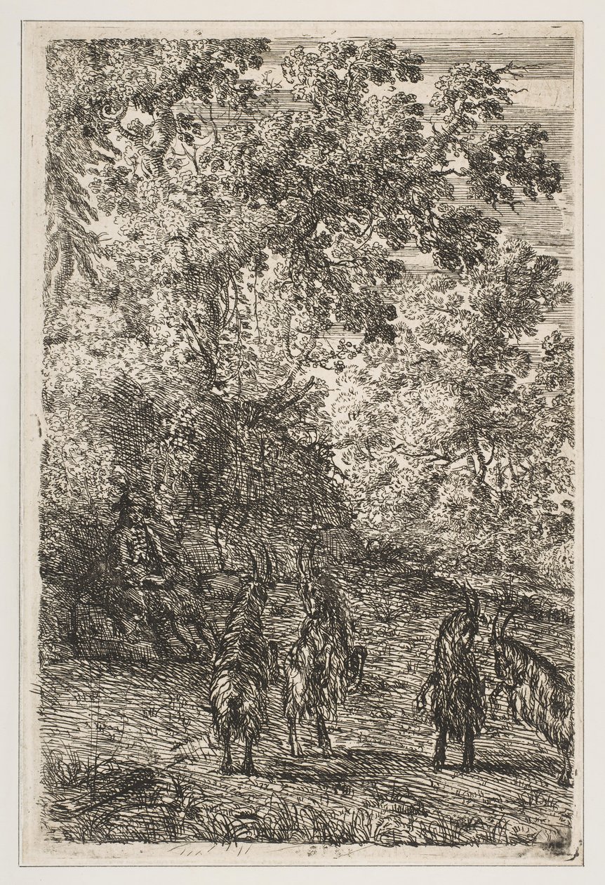 Dört Keçi Keçilerin Sol Bölümü, yak. 1630-33. by Claude Lorrain