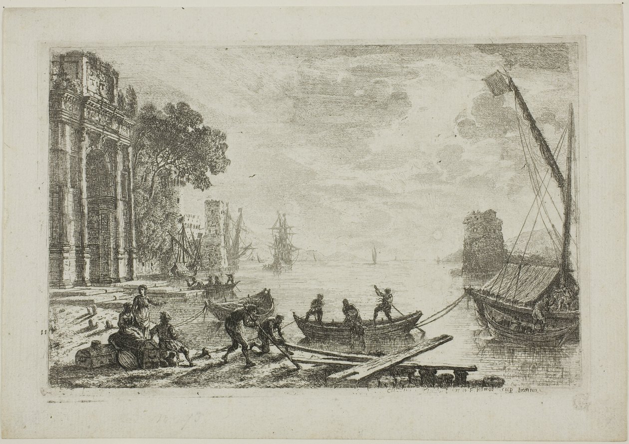 Rising Sun ile Liman Sahnesi by Claude Lorrain