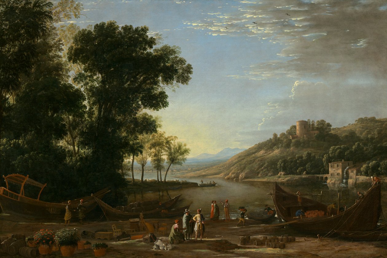 Tüccarlarla Manzara by Claude Lorrain