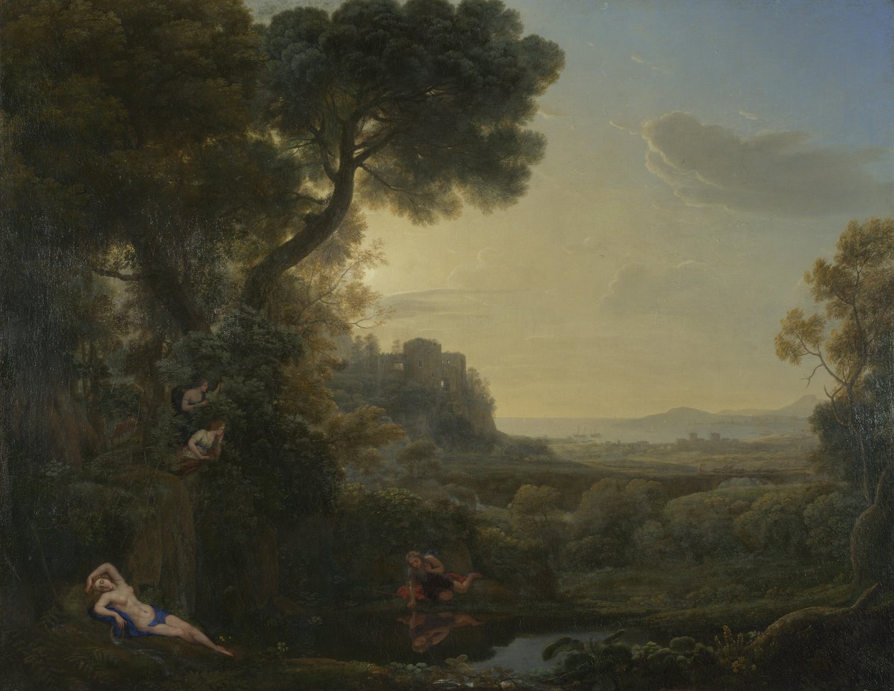 Narcissus ve Echo ile Manzara, 1644 by Claude Lorrain