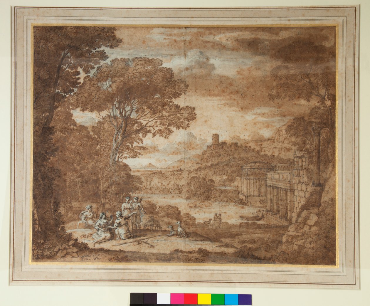 Numa üzerinde Yas Perisi Egeria ile Manzara by Claude Lorrain