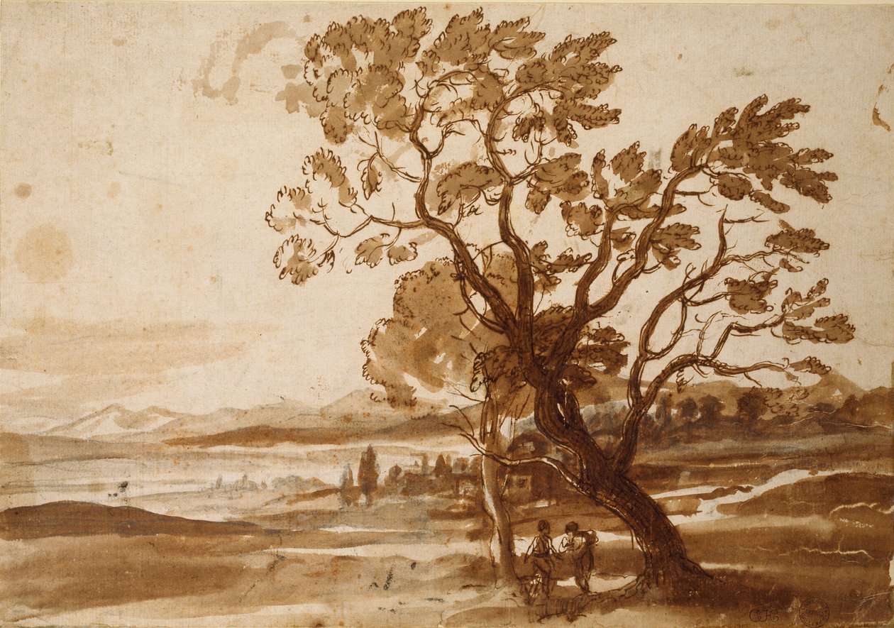 İki Ağaçlı Manzara, c1638 by Claude Lorrain