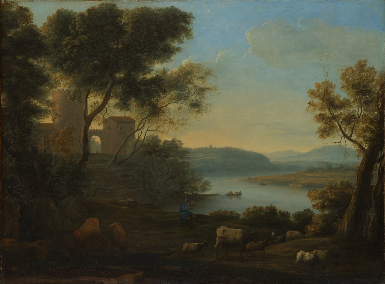 Pastoral Peyzaj: Roma Campagna, yaklaşık. 1639. by Claude Lorrain