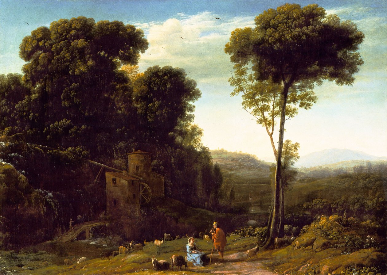 Değirmenli Pastoral Peyzaj, 1634 by Claude Lorrain