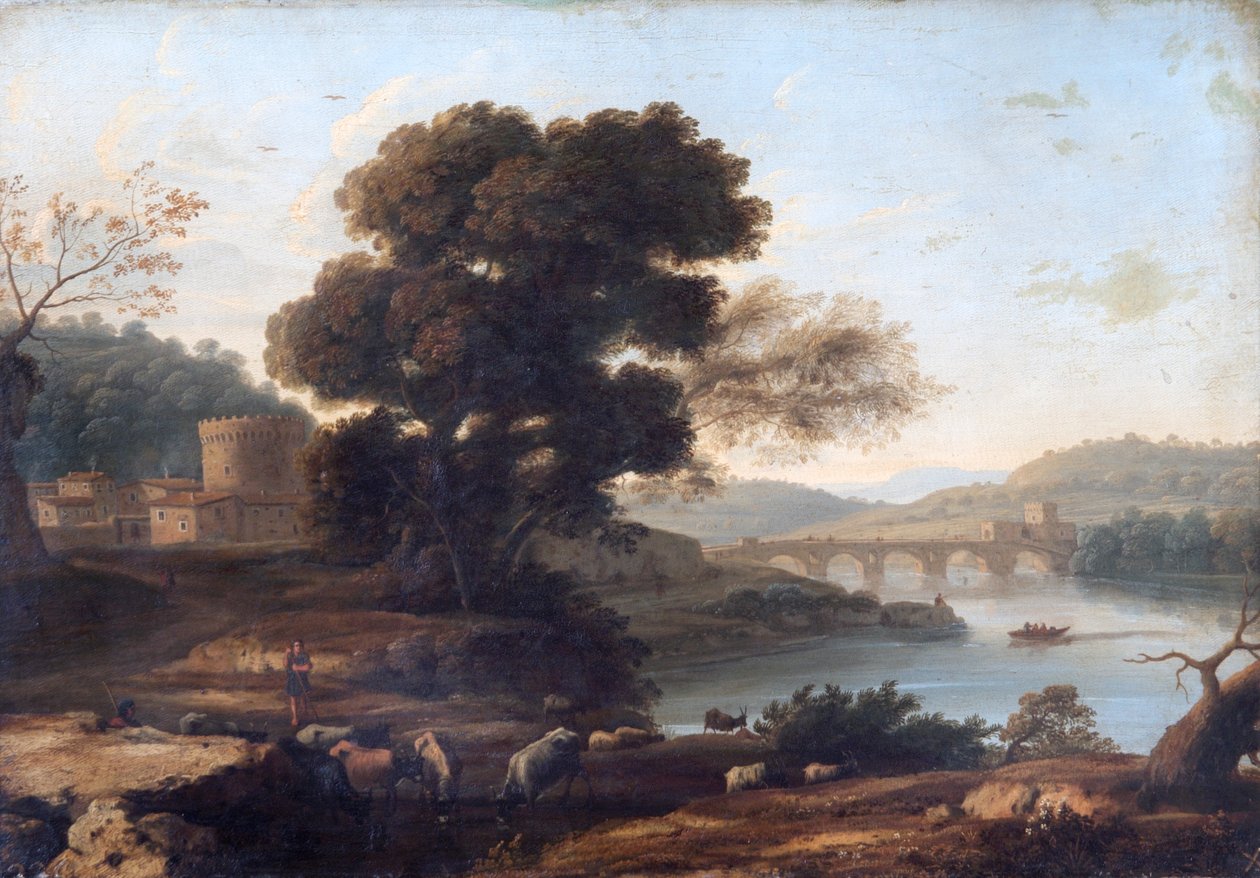 Ponte Molle ile Pastoral Manzara, Roma