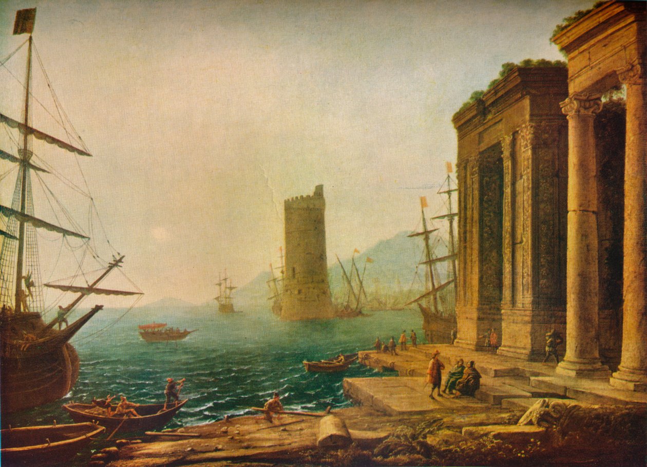 Ostia Limanı, Roma, c1643 1931 by Claude Lorrain