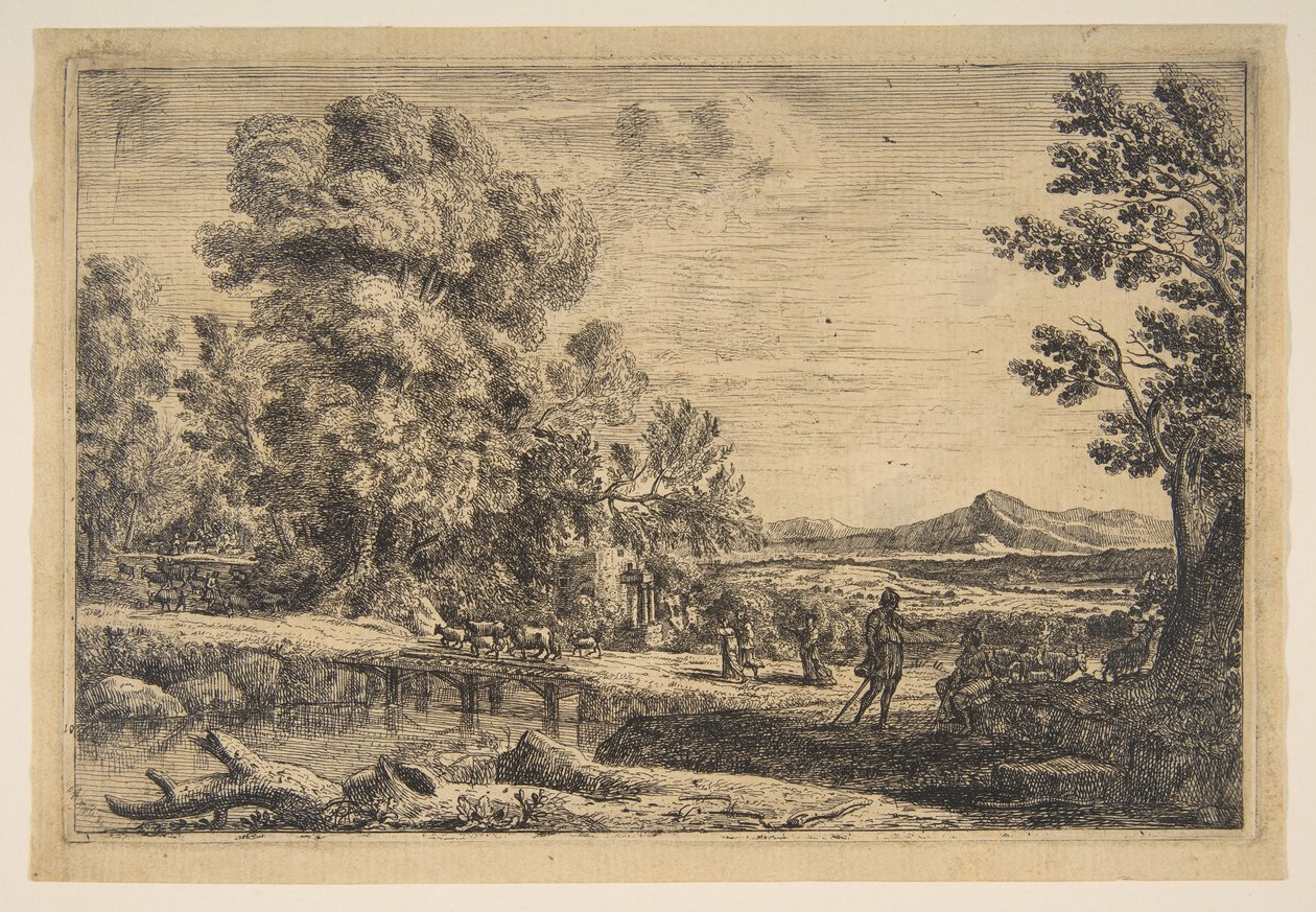 Rebecca ve Eliezer, yak. 1638-41. by Claude Lorrain