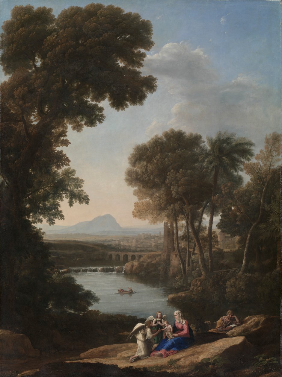 1640'ların başında Mısır'a uçuşta dinlenin. by Claude Lorrain