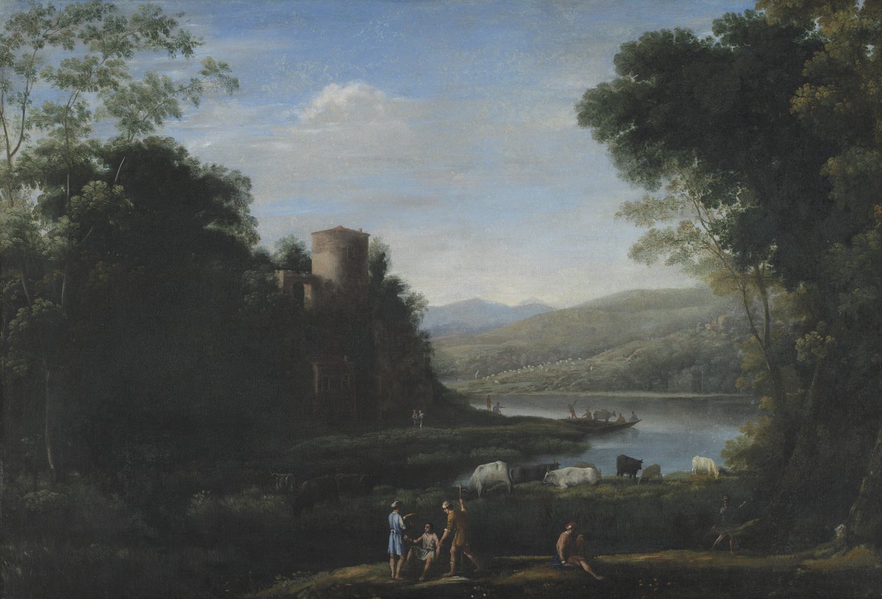 Çobanlarla Nehir Manzarası by Claude Lorrain