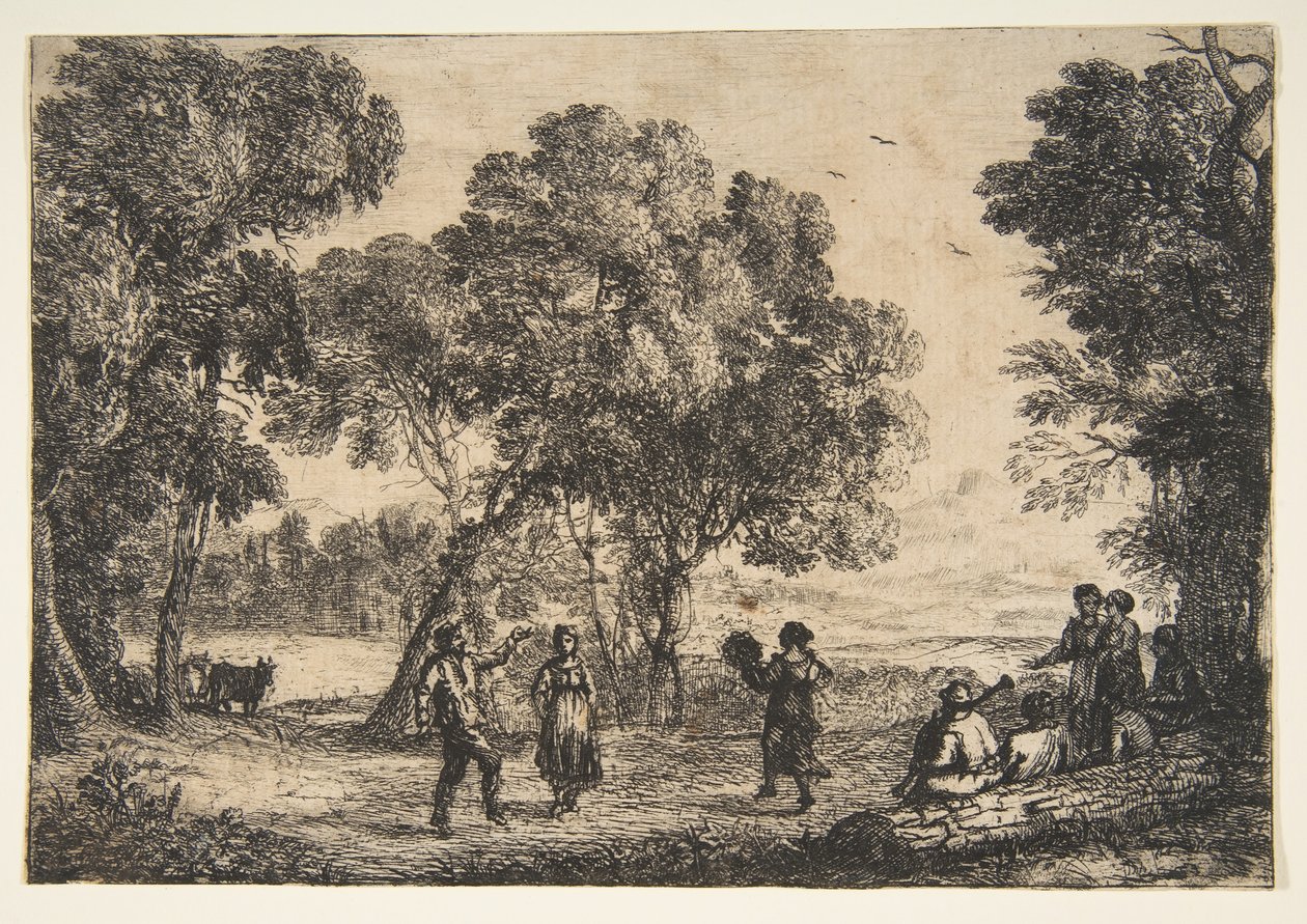Ülke Dansı Küçük Plaka, yaklaşık. 1637. by Claude Lorrain