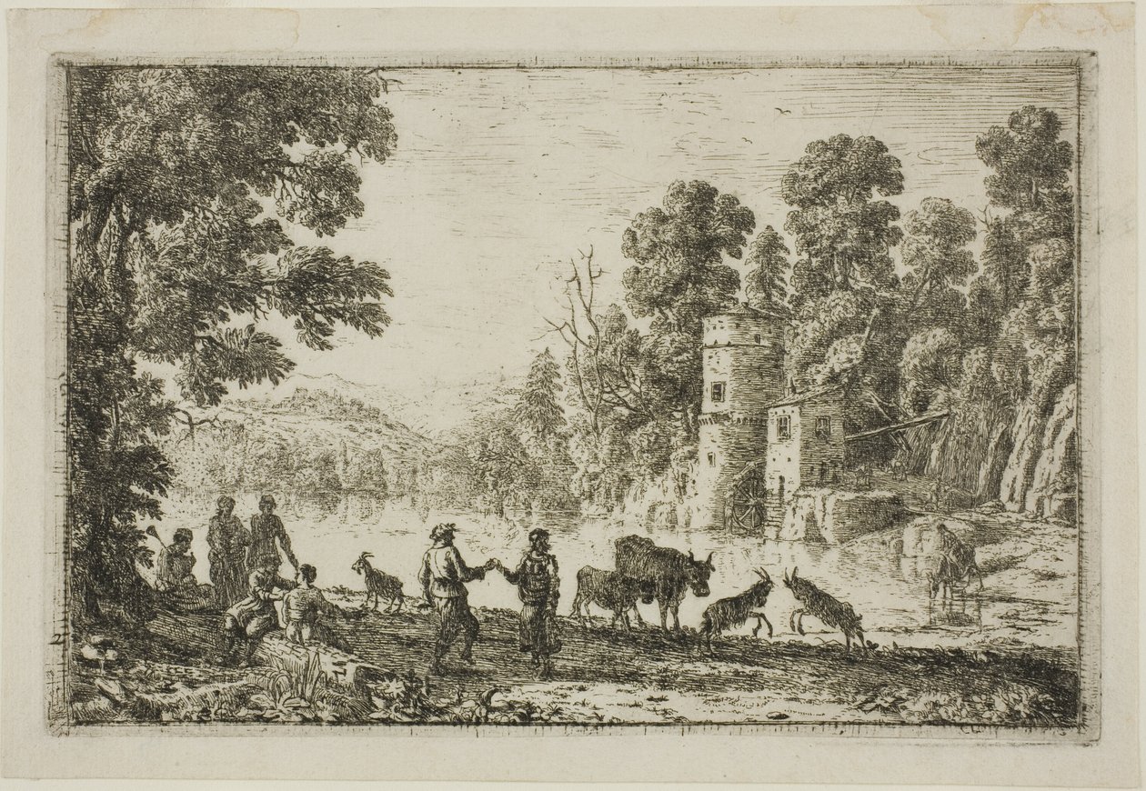Nehir kıyısında dans by Claude Lorrain