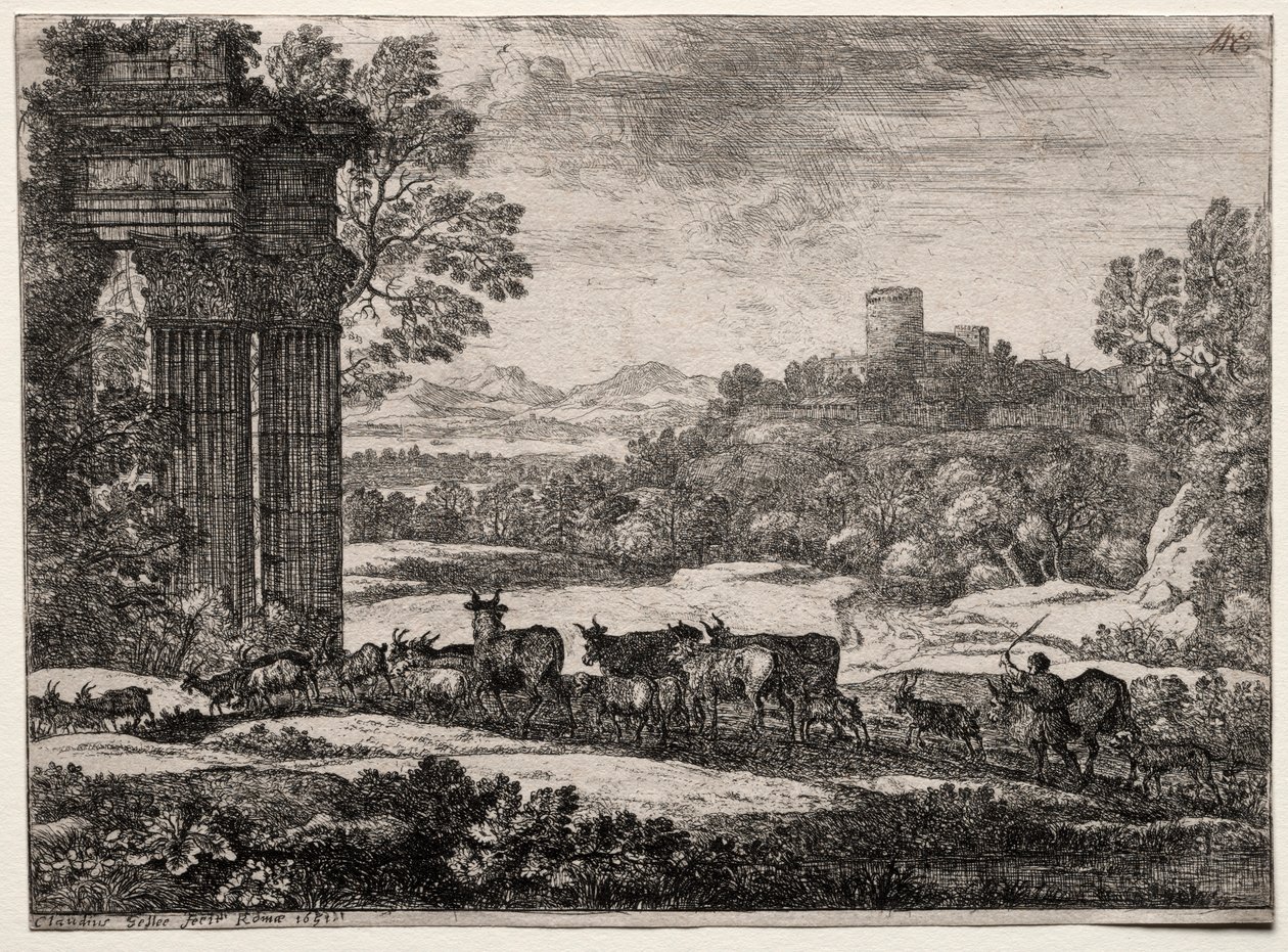 Fırtınalı Havada Geri Dönen Sürü, 1651. by Claude Lorrain