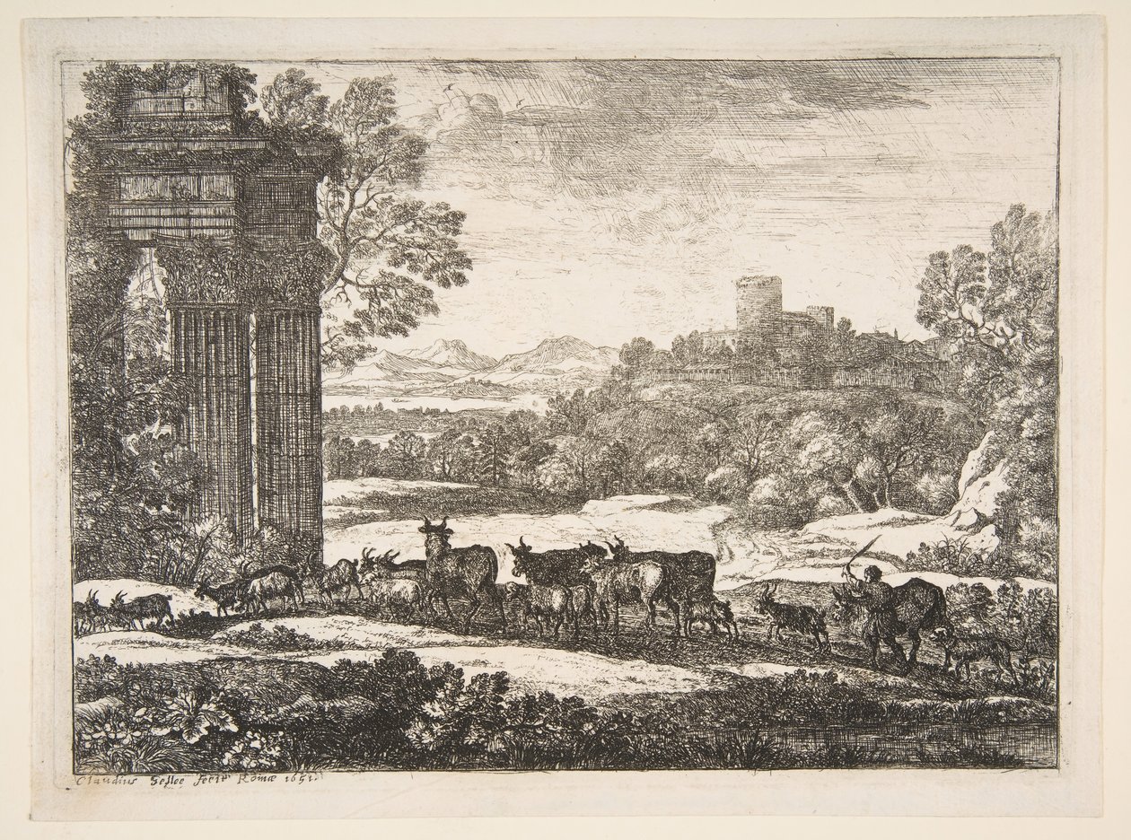 Fırtınalı Havada Geri Dönen Sürü, 1651. by Claude Lorrain