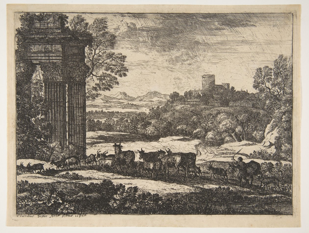Fırtınalı Havada Geri Dönen Sürü, ca. 1650-51. by Claude Lorrain