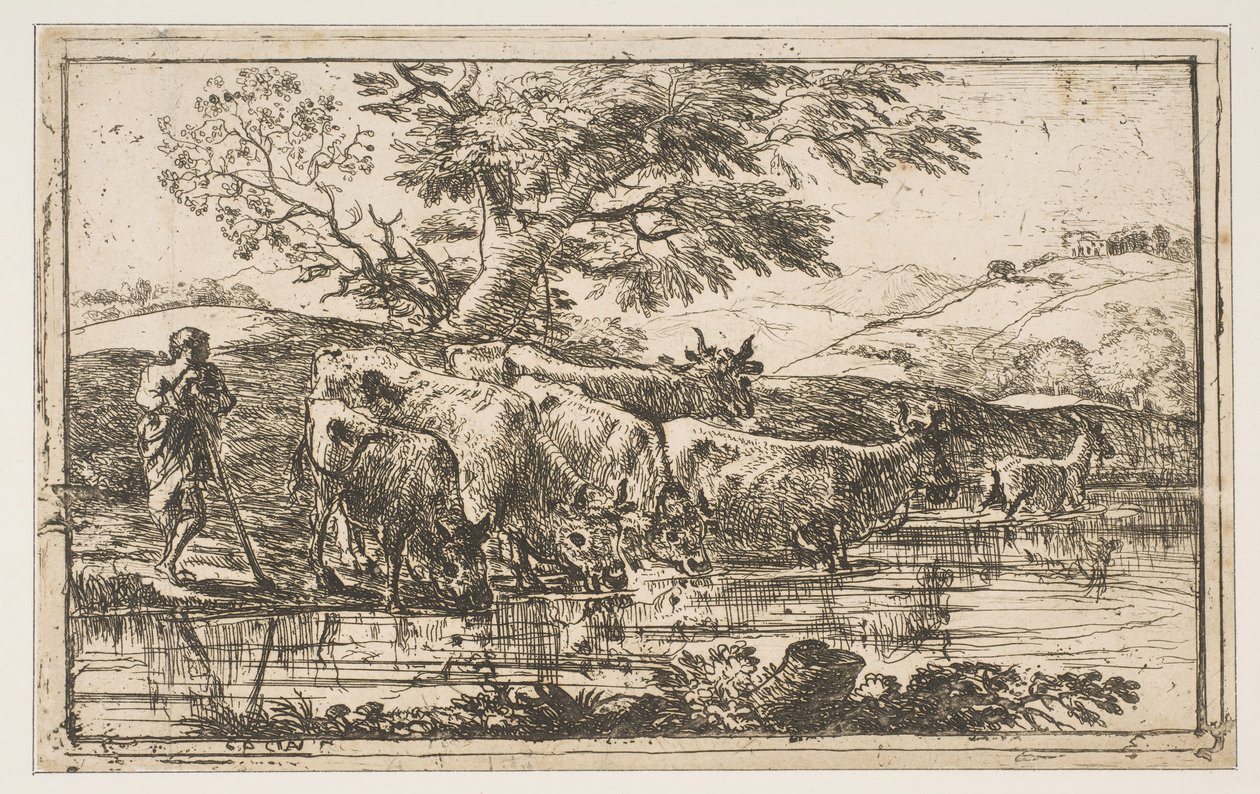 Sulama Yerindeki Sürü, 1635. by Claude Lorrain