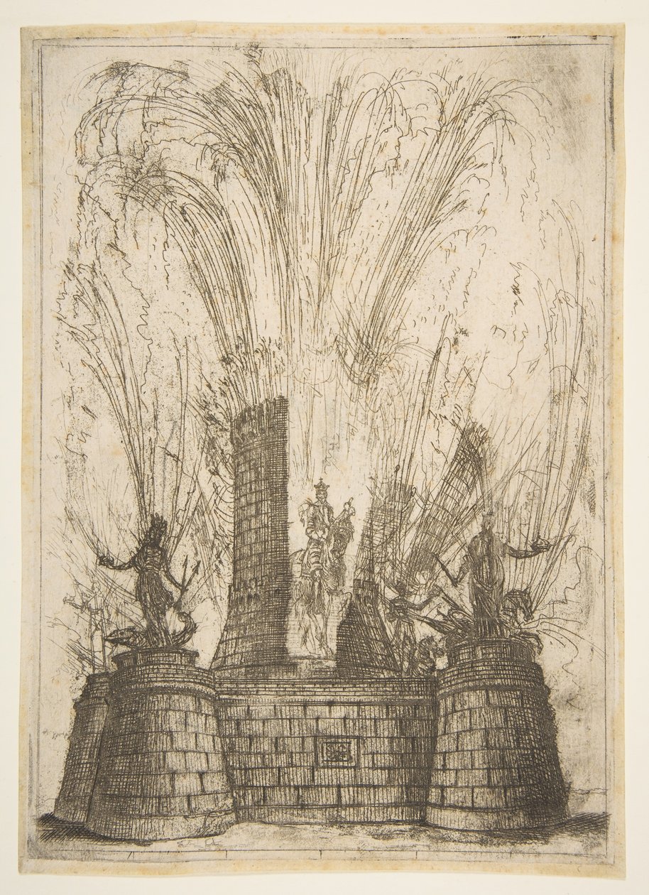 Yuvarlak Kule, Romalıların Kralı Heykelini Ortaya Çıkarmak İçin Parçalandı, 1637. by Claude Lorrain