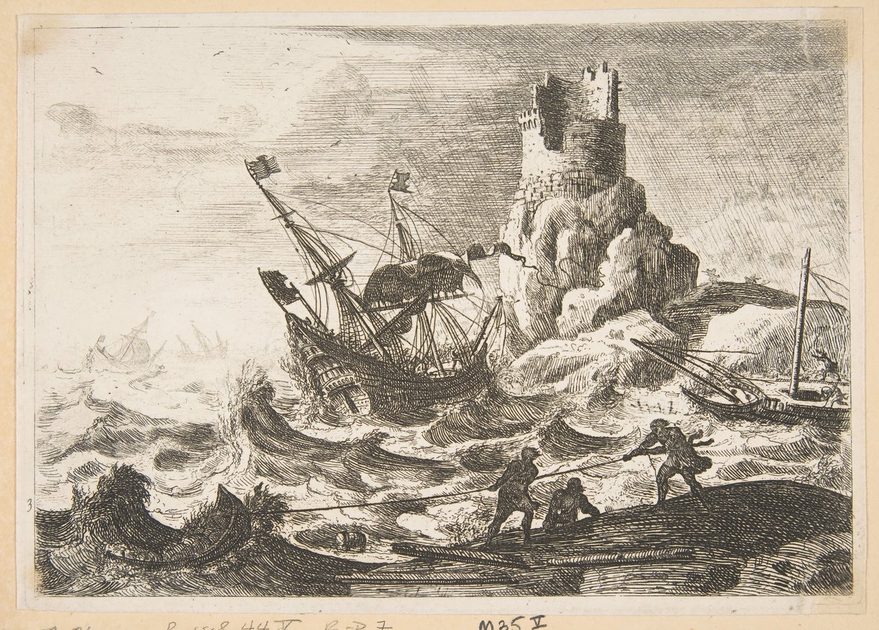Gemi Enkazı, ca. 1638-41. by Claude Lorrain