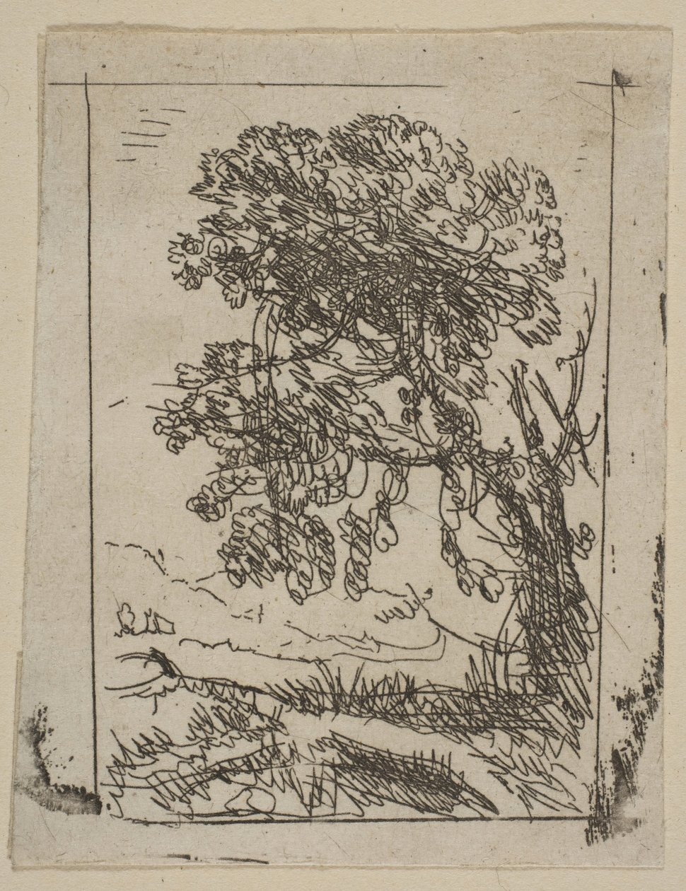 İki Manzara Sol Ağaç, ca. 1630. by Claude Lorrain