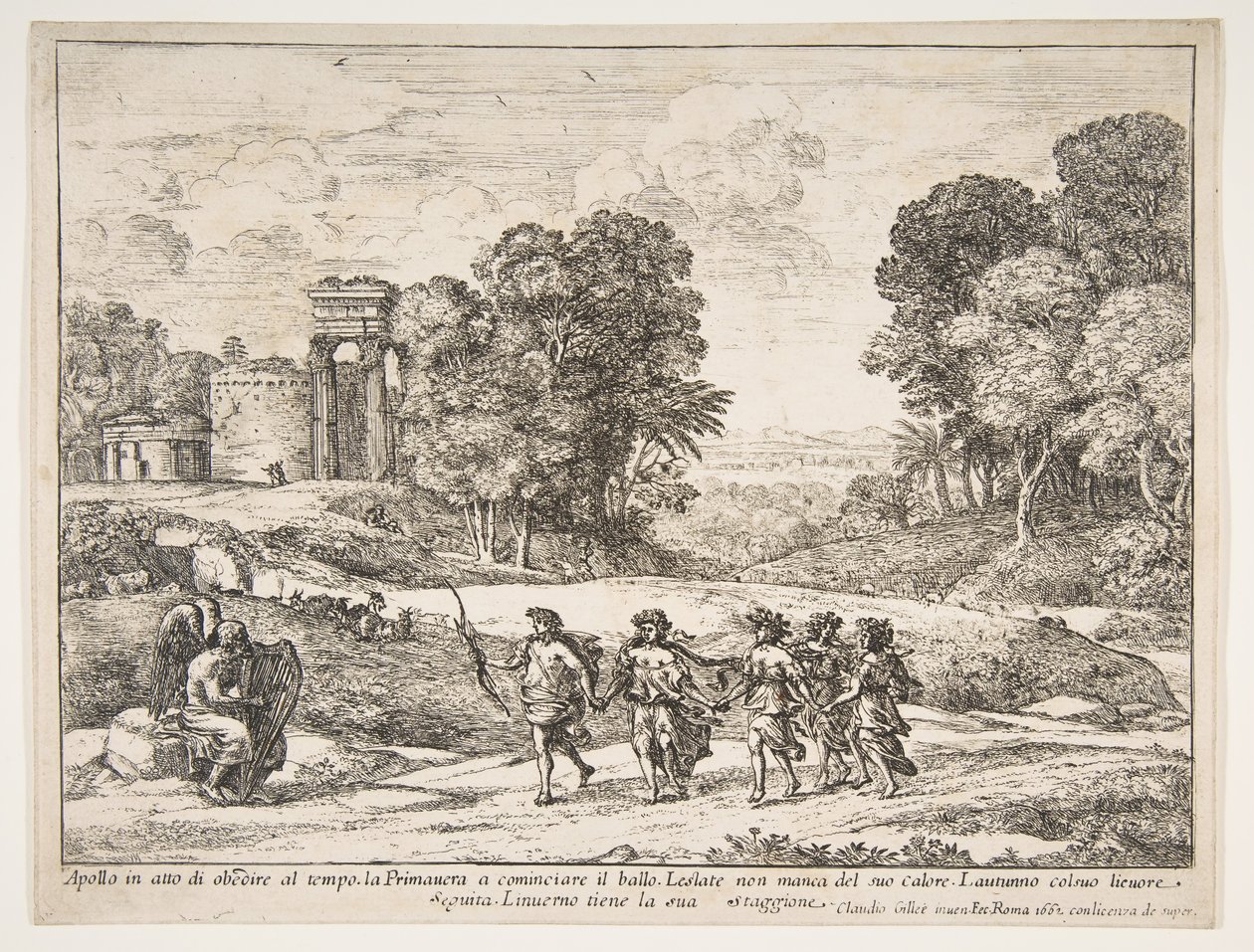 Zaman, Apollo ve Mevsimler, 1662. by Claude Lorrain